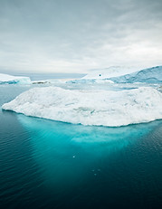 Glacier on water